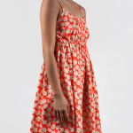 Printed Dress - Red